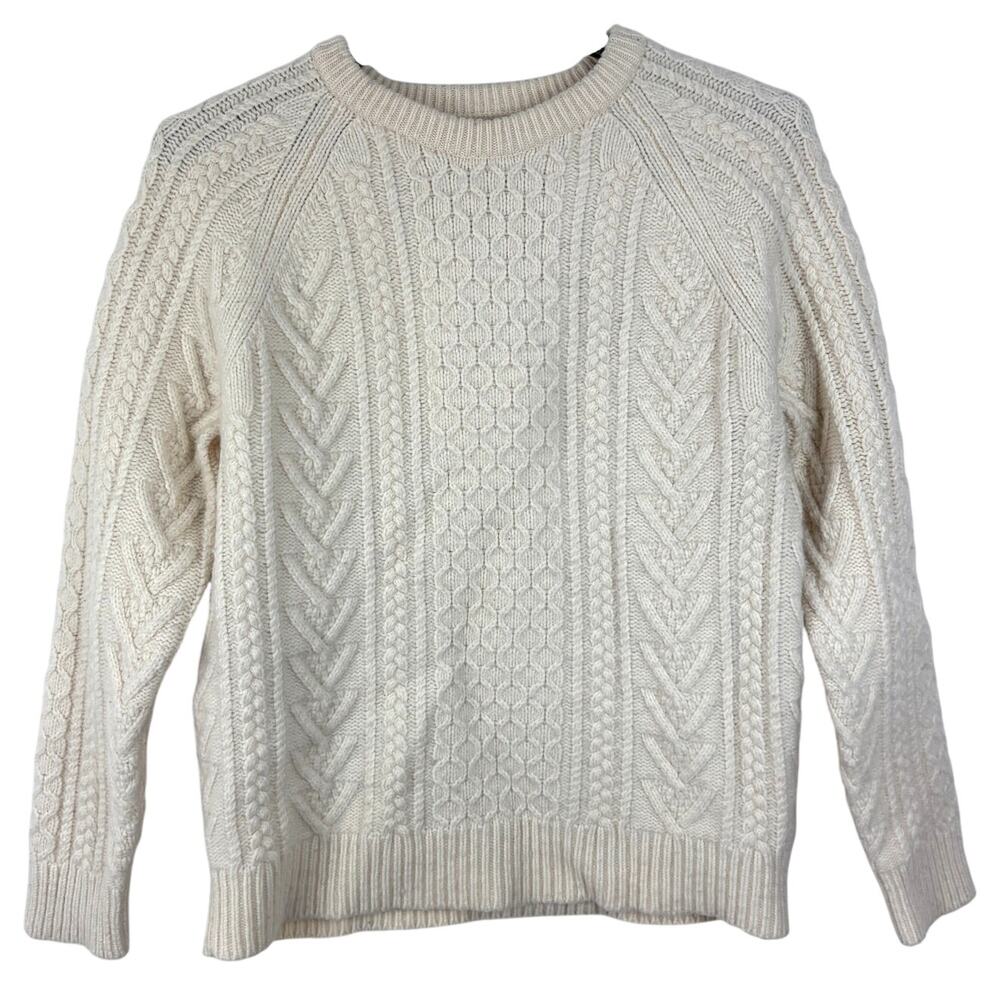 J.Crew Rugged merino wool-blend cable-knit sweater Men XL (44" chest) BM120